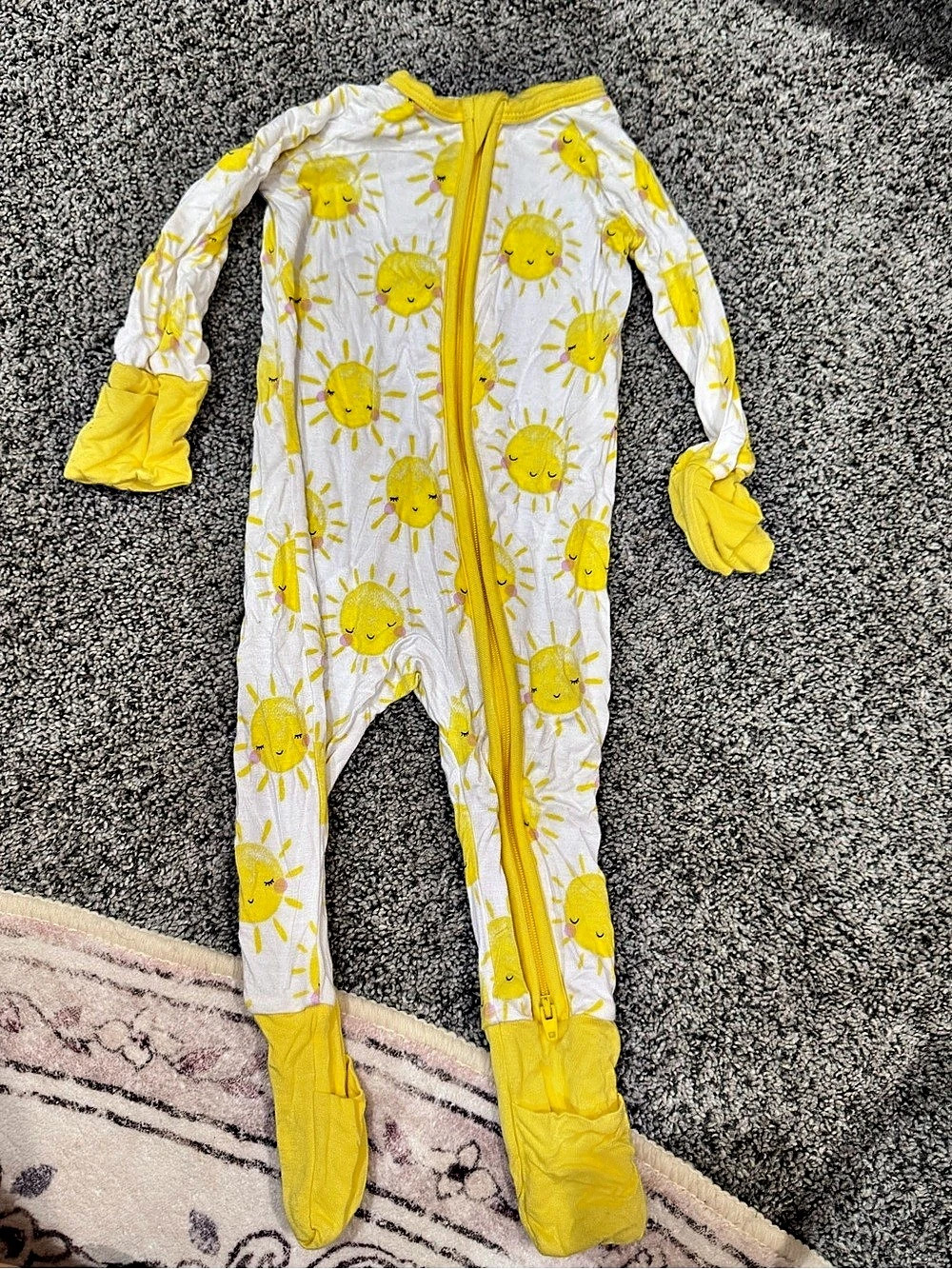 little sleepies Sunshine Zippy Sun Print Footie Baby 3-6 Months